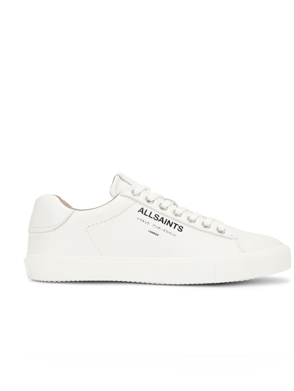 All Saints Underground Leather Low Top in Triple White